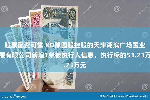 股票配资可靠 XD豫园股控股的天津湖滨广场置业发展有限公司新增1条被执行人信息，执行标的53.23万元